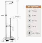 KES Freestanding Toilet Paper Holder Stand with Reserve - Image 5