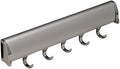 Hafele Belt Rack, Synergy Collection (Matt Aluminum with Chrome, 5 Hook, 11 7/8") by Unknown