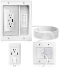 in-Wall TV Cable Management Kit with Power, AC Outlet & USB-A + USB-C Ports by JINGTAO88