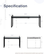 Nxconsu Expandable Shelf for Cabinets, Cabinet Shelf Riser, 12" Black - Image 3