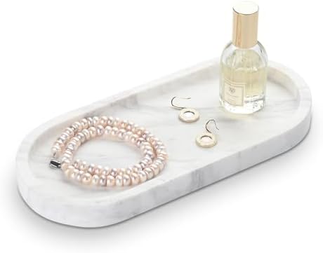 Oval Bathroom Vanity Tray，Large Natural Stone Tray by HAMAKAWA
