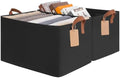 CHICVITA 45L Extra Large Fabric Storage Bins for Shelves, 2Pack, Black by CHICVITA