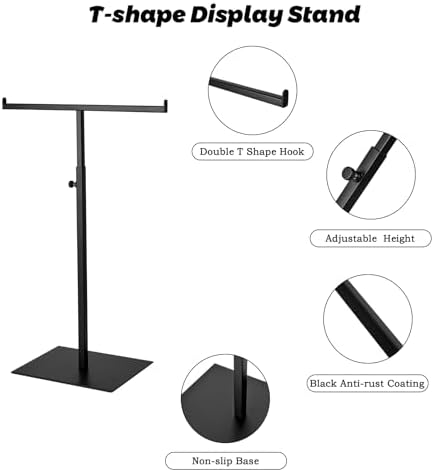 Purse Display Stand, Black 2PCS Jewelry Tower Stainless Steel - Image 5