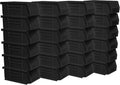Akro-Mils 30220 AkroBins Plastic Storage Bins, 7"x4"x3", Black, 24-Pack by Akro-Mils