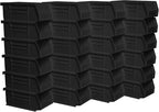 Akro-Mils 30220 AkroBins Plastic Storage Bins, 7"x4"x3", Black, 24-Pack by Akro-Mils