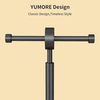 YUMORE Toilet Paper Holder Stand, Floor Freestanding Double Roll Black Tissue Paper Stand for Modern Bathroom, Weighted Round Base Stainless Steel Toilet Roll Holder,Extra Capacity - Image 3