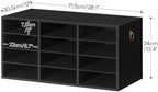HOOBRO Countertop Mail Sorter, Wooden Literature Organizer, Student Mailbox for Classroom, Desktop Organizer for Office Home School, 12 Compartments Black BK43WF01 - Image 3