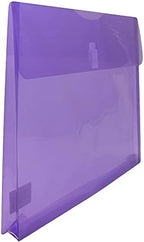 JAM PAPER Plastic Expansion Envelopes with Hook & Loop Closure - Letter Booklet - 9 3/4 x 13 with 1 Inch Expansion - Purple - 12/Pack - Image 3