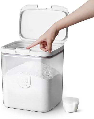 LivLab Mker 5.5L/12Lbs Laundry Powder Detergent Container with Lid by LivLabMker