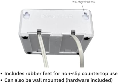 2 Slot Family Electric Toothbrush Charger Holder and Bathroom Organizer, for Select OralB and Philips Sonicare Tooth Brush Chargers (See Compatability Image), Countertop Stand or Wall-Mounted, White - Image 5