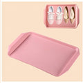 Boot Mat 3 Pack Boot Mats for Entryway Outdoor Doormats Waterproof for Garden, Bedroom, Entrance Area, Garage Plastic Tray,Pink by Unknown