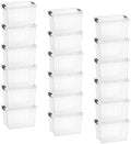 Superio 4.75 Quart Clear Plastic Storage Boxes with Lids, Stackable Organizer Containers, BPA-Free Storage Bins for Home, Office, School & Dorm, 18 Pack by Superio