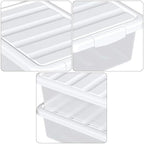 Stackable Plastic Storage Bins with Lids, 14 Qt, 2 Pack - Image 3