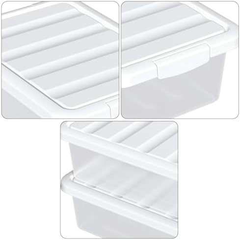 Stackable Plastic Storage Bins with Lids, 14 Qt, 2 Pack - Image 3