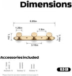 Goo-Ki Champagne Bronze Coat Rack Wall Mount with Keelplate Backplate, Heavy Duty Zinc Coat Hooks Wall Mounted, Modern Soft Gold Hat Hanger and Towel Rack for Entryway, Mudroom, and Bathroom(3 Hooks) - Image 2