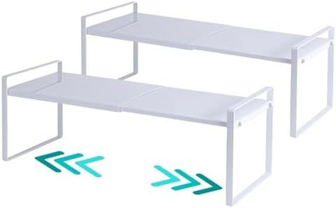 2-Pack Expandable Shelf Organizer for Kitchen Countertop, kitchen organizers and storage，under sink expandable shelf organizer by LJHFUQHUHU