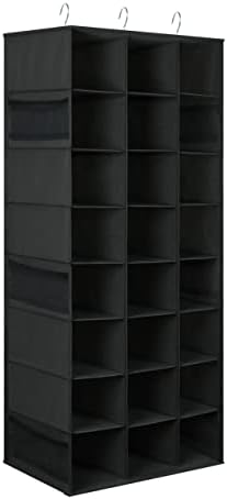 Libeder 24 Section Hanging Shoe Organizer & Storage for Closet, Black - Image 4