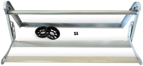 30" Wide Paper Roll Dispenser with Serrated Cutter, Desktop Paper Holder by MetCrafted