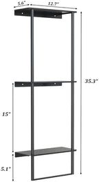 Bethom Towel Racks for Bathroom, 3Tier Towel Storage Organizer, Matte Black - Image 5
