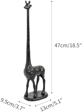 Sungmor Freestanding Cast Iron Giraffe Paper Towel Holder -18.5 Inches Tall - Image 6