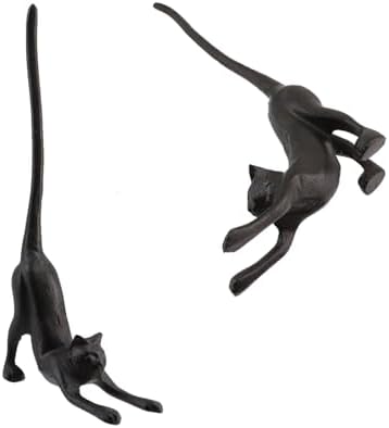 Bitray Cat Cast Iron Paper Towel Holder Toilet Stand 16.5" Kitchen Decor - Image 5