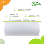 Coated Butcher Paper 15 inch x 1000 FT - Coated Food Service Wrapping Paper Roll for Butcher, Freezer Paper, Restaurants, Food Service, Butcher Paper, Meat Paper, Freezer Roll (8) - Image 2