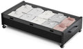 KITHELP Wooden Under Bed Storage with Wheels, Rolling Under the Bed Storage Bins with Removable Lid, Metal Under Bed Drawers for Clothes and Shoes in Bedroom or Living Room(Black Wood-1pack) by KITHELP