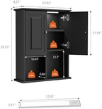 HAIOOU Bathroom Wall Cabinet with Motion Sensor Light, 23.6 Inch - Black - Image 3