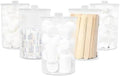 SurgiMac Sundry Jar with Lid, 4.25 x 6.5 Inch, Clear Plastic Storage Container, Compact & Durable, for Cotton Balls & Supplies, 5 Count by SurgiMac