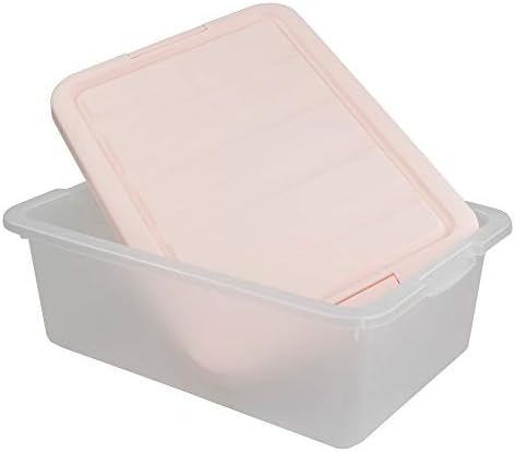 14 Quart Plastic Storage Boxes with Pink Lids, 2 Packs - Image 3