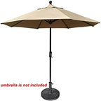EliteShade USA 18" Patio Umbrella Base Stand, 30LBS Heavy Duty Cast Resin Outdoor Umbrella Stand Holder With 2 Adjustable Knobs for Garden Table, Rust-Free Large Umbrella Base for Backyard, Deck, Lawn, Poolside Fits 1.5"-1.9" Poles, Black - Image 6