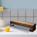 Wooden Cling Wraps Holder with Slide Cutter Storage Box - Image 4