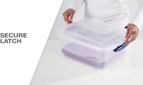 66 Qt Storage Bins 6-Pack, Clear Plastic Containers with Latching Lids - Image 4