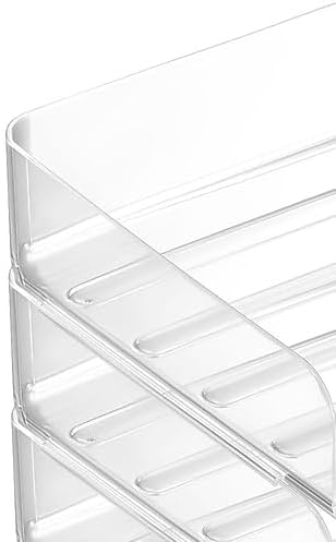 TRU RED Side-Load Stackable Plastic Letter Tray, Clear, 6-Pack - Image 5
