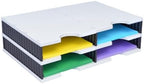 Ultimate Office TierDrop Desktop Organizer Sorter, 4 Compartment, 2-Wide by UltimateOffice