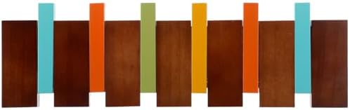Youyole 6 Hooks Wood Coat Rack Wall Mount Piano Hideaway Coat Hooks - Image 2