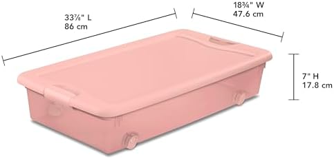 Sterilite Wheeled Latching Box w/Lids for Home & Office, 56 Quart, 12-Pack - Image 2