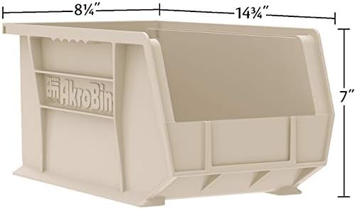 Akro-Mils 30240 AkroBins Plastic Storage Bins, 15"x8"x7", Black, 12-Pack - Image 2