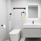 JOPOFI 5 Piece Towel Bar Set - 23.6Inch Bathroom Towel Holder - Matte Black - Image 5
