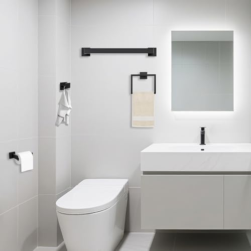 JOPOFI 10 Piece Towel Bar Set - 15.7Inch Bath Towel Holder - Matte Black - Image 5