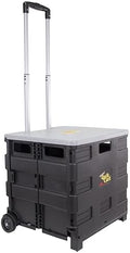 dbest Products Quik Cart Standard Collapsible Rolling Crate - Gray Lid by dbestproductsInc