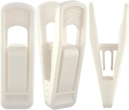 TOFIIGREM Hanger Clips Perfect for Velvet Hangers (Beige, 80 PCS), Strong Plastic Clips Pant Skirt Hanger Sock Clips for Beige Flocking Felt Hangers by TOFIIGREM