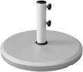T&Jero 29 lb Round Heavy Duty Patio Market Table Umbrella Base Stand Weight Pre-Filled for Outdoor, Silver by TJero