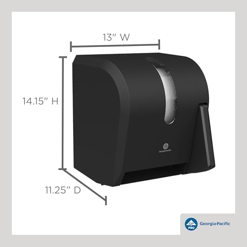 Georgia-Pacific Push Paddle Roll Paper Towel Dispenser by GP PRO, 54338A, Black - Image 5