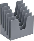 Acrimet 5 Section Incline File Sorter Organizer, Desktop Mail Holder Silver by Organizingyourlife