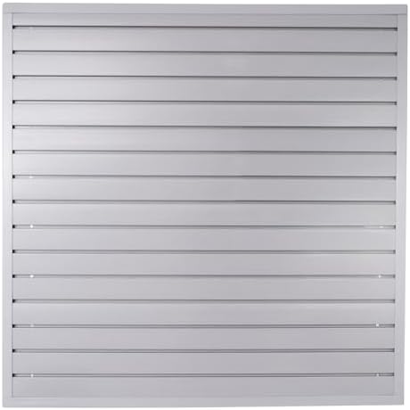 FRAYSCENT Slat Wall Paneling Garage Wall Organizer, Slatwall Panels Garage Tool Organizer Wall Mount Garage Slat Wall Storage Systems, Slat Board PVC Wall Panels Garage Storage (Grey, 4ftx4ft) by FRAYSCENT