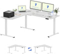 FLEXISPOT 71 x 63 Reversible L-Shaped Corner Standing Desk, White by Unknown