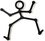 Three by Three Seattle Minimalist Wall-Mounted Coat Rack, Black Metal by ThreebyThreeSeattle