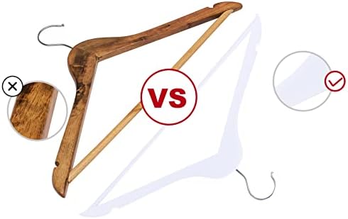 Wooden Hangers 30 Pack, Wood Hangers with Extra Smooth Finish - Image 7