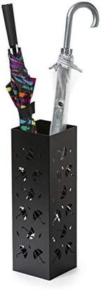 Mango Steam Metal Square Tall 19.5" Umbrella/Cane/Walking Stick/Wrapping Paper Holder, Stand, Rack Organizer (Brollies Black) - Image 2